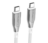Câble USB-C vers USB-C Armoured Charge 100W et Synchronisation 480 Mbps 1m Blanc