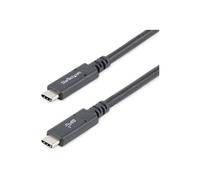 StarTech.com Câble USB-C vers USB-C avec Power Delivery 5A de 1,8 m - Cordon USB 3.0 Type-C certifié USB-IF - Noir (USB315C5C6) - Câble USB de type-C - 24 pin USB-C pour 24 pin USB-C - 1.8 m