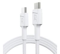 Cable White USB-C Type C 1,2m Green Cell PowerStream with fast charging Power Delivery 60W, Ultra Charge, Quick Charge 3.0