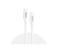 CABLE USB-C VERS USB-C BLANC 2M