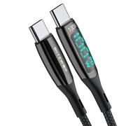 Câble Usb-C vers Usb-C Blitzwolf Bw-Tc23, avec écran, 100W, 1.8M (Noir)