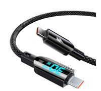 cable usb c vers usb c Câble de données PD 30W/3A Câble USB Type C à charge rapide avec affichage LED Tresse nylon Compatible iPhone 15 Plus Pro Samsung Galaxy S24 Plus Ultra S23 Huawei Redmi (1.2M