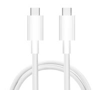 Câble Usb-C Vers Usb-C Charge Et Synchro Rapide Silicone Résistant 1m Blanc