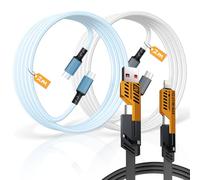 Câble USB C vers USB C Charge Rapide 88W 5A,2m Lot de 3,Nylon Chargeur Cable Type C pour iPhone 17 16 15 Samsung S23 S21 S20 Ultra iPad Air MacBook Pro Google Pixel etc