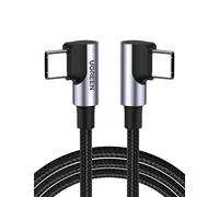 Câble USB C vers USB C Coudé 100W 5A 90 Degrés Charge Rapide Compatible avec iPhone 17 Pro Max Air 16 Macbook iPad Galaxy S25 Plus Ultra S24 A05S A35 A55 Redmi 14C A3 Note 13 12 (0.5M)