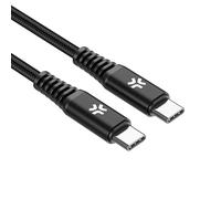 Câble USB-C vers USB-C de 100 W, avec connecteurs réversibles, compatible avec charge rapide, dimensions de 1 mètre. Conçu pour : charger des appareils et transférer des données