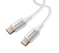 Câble USB-C vers USB-C Design Tressé Anti-nœud Blanc