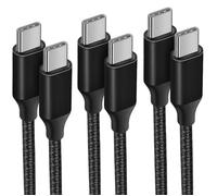 Câble USB-C vers USB-C - OPPO - Lot de 3 - Nylon Tressé - 1M - Recharge Rapide 3A