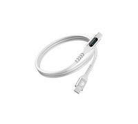 Câble USB-C vers USB-C PD 100W 1.2m avec Ecran Digital Charge Rapide Blanc