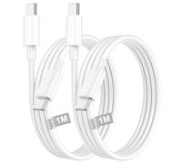 Câble USB C vers USB C pour iPhone 17/16/15/Pro/Plus/Pro Max/Air, iPad Pro/Air/Mini/MacBook, [1M/Lot de 2] 60W Câble Type C Charge Rapide Câble Chargeur Cordon Type C pour Samsung Galaxy S25/S24 Ultra