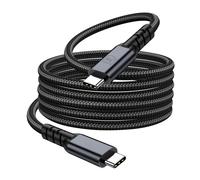 Câble USB-C vers USB-C Série Thunderbolt 4 Tressé 2m Charge Ultra Rapide PD 240W 3mk Noir
