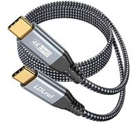 Câble USB C vers USB C, sortie vidéo 4K, transfert de données 20 Gbit/s, câble de charge rapide PD de type C 100 W pour iPhone 16/15, iPad 10, Samsung T9, écran Dell