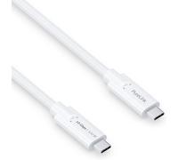 câble USB-C vers USB-C, USB 3.1 Gen 2 avec transfert de données 10 Go/s, blanc, 1,00 m