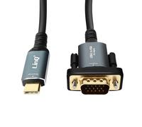 Câble USB-C vers VGA Full HD 1080p Plug and Play Longueur 1.8m LinQ Gris foncé