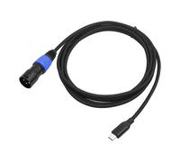 Câble USB-C vers XLR 3 broches mâle compatible avec les consoles de mixage, les amplificateurs, les enceintes audio, les téléphones portable