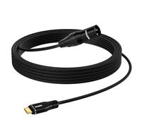 Câble USB C vers XLR 4,5 m, câble unidirectionnel USB de type C vers XLR mâle en nylon tressé, puce intelligente, pour amplificateur, haut-parleur, console de mixage, ne convient pas pour