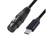 Câble USB C Vers XLR , Câble de Microphone USB C Type C Mâle Vers XLR Mic Link Studio Audio Cord (2M/6.6FT)