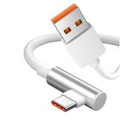 Câble USB C Xiaomi 120W Charge Rapide 6A, Câble USB Type-C Turbo Charge à 90 Degrés 2m Compatible avec Xiaomi 14/13T/12 Pro/11T, R-edmi Note 13/12/11 Pro, POCO X5 Pro/X4/F4 GT Chargement et Transfert
