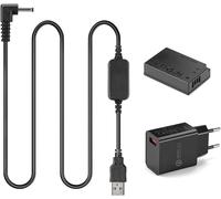 Câble USB CA-PS700 LC-E17 + Batterie Factice Coupleur CC DR-E17 + Adaptateur USB QC3.0 pour Canon EOS M3 M5 M6 M6 Mark II