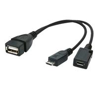 Gembird Câble USB Micro-USB OTG avec alimentation