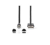 Nedis CCGB60630BK20 câble USB USB 2.0 2 m USB A Micro-USB B Noir