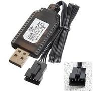 Câble USB Chargeur RC universel avec connecteur SM-4P pour batterie 2S 7.4V LiPo Compatible RC Car/Auto/Airplane/Drone/RC Boat et autres jouets télécommandés G