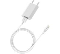 Câble USB + Chargeur Secteur - Phonillico® - iPhone 11/11 PRO/11 PRO MAX - 1 Métre - Blanc - 1A