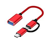 Câble USB - Cordon Multi-Chargement, connecteur de Type tressé en Nylon | Holder Téléphone Voyage Essentials USB A Port C Port Adapter Storage Solution Données Configuration du périphé