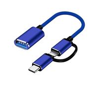 Câble USB - Cordon multi-chargement, connecteur de type tressé en nylon | Holder Téléphone Voyage Essentials USB A PORT C Port Adapter Storage Solution Données Configuration du périphé