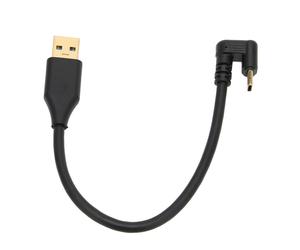 Câble USB coudé à angle droit, charge rapide et synchronisation des données, connecteur plaqué or, conception en U, durable et résistant à la