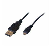 Câble USB - D2DIFFUSION - Micro-USB mâle vers USB mâle - Noir - 1m