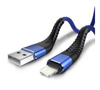 Câble Usb De Charge Rapide 3A Pour Iphone 14 13 12 11 Pro Max Xsxxr 6 6S 7 8 Plus Ipad Mini,Cordon De Chargeur De Téléphone Portable,Fil De Données 3M.Bleu.1M