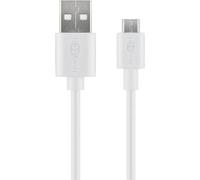 Câble USB de charge rapide et de synchronisation USB vers micro USB, blanc