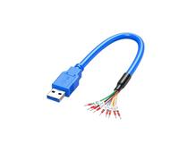 Câble USB de connexion prototype avec conducteurs étiquetés, de cochon en feuille tressée pour la réparation, équipement interne, câble de câblage USB, fils de borne, conducteurs dénudés, de