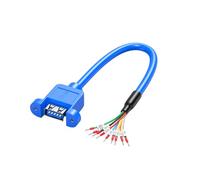 Câble USB de connexion prototype avec conducteurs étiquetés, de cochon en feuille tressée pour la réparation, équipement interne, câble de câblage USB, fils de borne, conducteurs dénudés, de