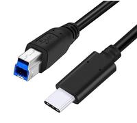 Câble USB de type C vers USB B 3.0 mâle vers USB B mâle haute vitesse 5 Gbit/s C vers B Connecteur Plug & Play pour ordinateur, ordinateur portable, imprimante, scanner, fax, photocopieur (0.9 m)
