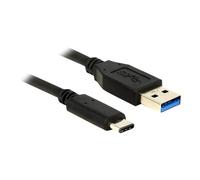 Câble USB - DELOCK - 0.5m - USB 3.2 Gen 2 - Type-C vers Type A - Noir
