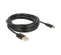 DeLOCK 83669 Câble Chargeur USB 4 m USB 2.0 USB A USB C Noir