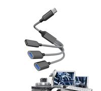 Câble USB divisé, câble répartiteur USB 1 en 3 sorties Multiport Data étendu PC TV Adaptateur de charge d'ordinateur portable, câble de division USB 1 en 3, adaptateur divisé de chargeurs