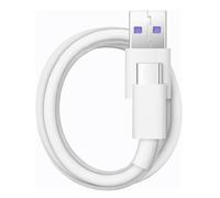 Câble USB d'origine pour Huawei SuperCharge 1m TPE 5A USB, Huawei Mate 9 / Mate 9 Pro / Huawei P10 / P10 Plus & autres smartphones Blanc