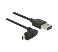 DeLOCK 83857 - Câble USB 2.0 3m, USB A vers Micro-USB B, Mâle/Mâle, Contacts Or, AWG 24/28, Diamètre 4.5mm, Noir