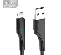 Câble Usb Essager Pour Iphone 11 12 13 Pro Max Minixxr Xs Se 8 7 6 Plus 6s 2.4a Cordon De Données De Fil De Charge Rapide Pour Chargeur Iphone.Black.0.25m