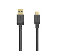 Câble USB, f. mâle USB-A - f. mâle USB-C, USB 3.2 Gen1, 5Gbit/s, 0,75m