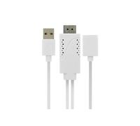 Câble USB Femelle MHL Vers HDMI Mâle Et USB Mâle Smartphone / Tablette Blanc