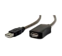 Gembird Câble extension USB 2.0 actif UAE-01-10M – 10 m – USB A mâle/femelle