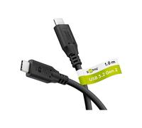 Câble USB Goobay 74200, 1m, USB-C vers USB-C, USB 3.2 Gen 1 (3.1 Gen 1), 10 Gbit/s, 100W Power Delivery, Thunderbolt 4, Noir
