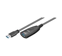 Goobay Câble d'extension USB 3.0 95727 Actif 5 m Noir