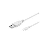 Goobay Câble Micro USB 96191 Hi-Speed – USB 2.0 A vers Micro-B, blanc 0,3 m