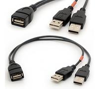 Câble USB Hub USB 2.0 Power Enhancer Y Splitter adaptateur câble de données et chargeur extension Code type A 30 cm