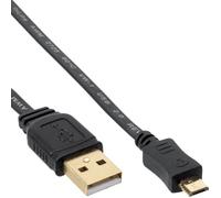 Câble USB - InLine® - Micro-USB 2.0 - USB-A Mâle / Micro-B Mâle - 0,5m - Noir